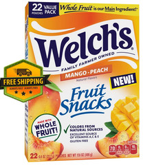 Welch’s Fruit Snacks Mango-Peach – Soft Fruit Snacks, 0.8 oz Each, 22-Count Pack