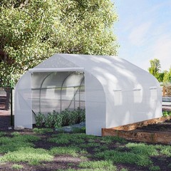 12′ x 10′ x 7′ Greenhouse Large Walk-in Hot Green House Plant Gardening White