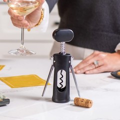 Rabbit Premium Wine Wing Corkscrew Opener 2.36 x 1.97 x 7.68 IN, Black