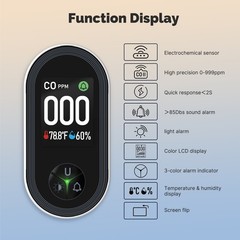 MOES Plug in Carbon Monoxide Detectors 3 in 1 CO/Temp/Humi Sensor Monitor Alarm