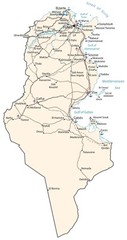Tunisia City Road Map GLOSSY POSTER PICTURE PHOTO PRINT BANNER 13916