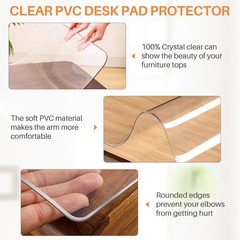 Clear Table Cover Protector 1.5mm Thick PVC Clear Table Protector Rectangle