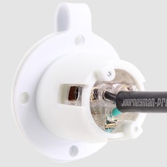 WHITE 125V 20A Flanged Outdoor Power Outlet Receptacle RV Boat 110V 5-20 5379