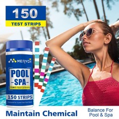 150 Strips 7 Way Pool and Hot Tub Test Strips Water Quality Testing Kit