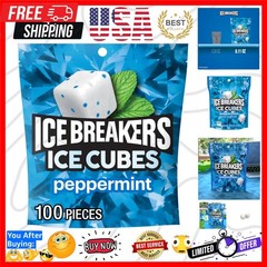 Ice Cubes Peppermint Sugar Free Chewing Gum Pouch, 8.11 oz 100 Pieces