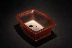 7.68in Chinese Classical Painting Refine Handmade Wide Bonsai Potted Flower Pot