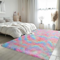 Modern Fluffy Area Rugs Non Slip Shaggy Floor Mat Carpet for Bedroom Living Room