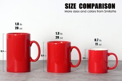 28 OZ Extra Large Ceramic Coffee Mug M018 Classic Porcelain Big Tea Cup Red