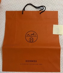 Authentic Large Hermes Shopping Bags (8 qty) 16.5” W x 18.5H ” x 6.75”D