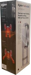 Dyson Hot+Cool AM09 Tower Bladeless Fan Heater – White/Silver (Renewed)