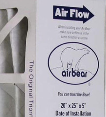 255649-102 Air Bear 20 X 25 X 5 Inch MERV 8 High Performance Air Purifier Filter