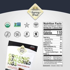 2 Packs Sunny Fruit USDA Organic Sun Dried Figs 40 oz Each Pack, Total 5 lb