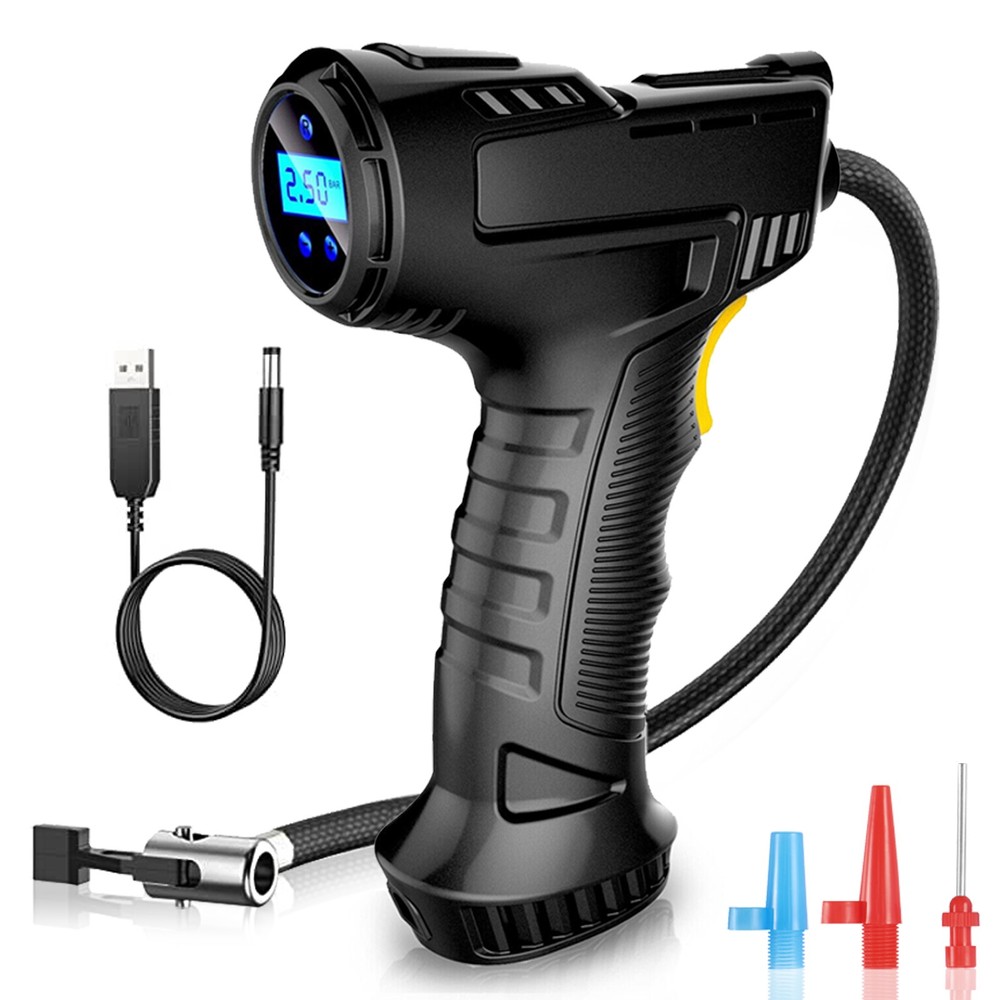 160PSI Cordless Tire Inflator Air Compressor Rechargeable Battery Car Air Pump