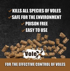 VoleX® – Kills All Species of Voles – Safe for Use Around People and Pets