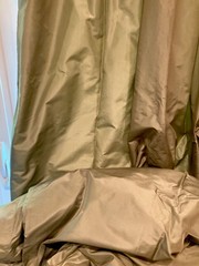 Lovely ETHAN ALLEN Silk & Cotton Sage Green ( Mineral) Lined Drape Panel 48X98