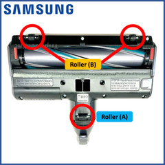 NEW GENUINE SAMSUNG Jet Roller Wheel With Shaft For Turbo Action Brush VCA-TAB90