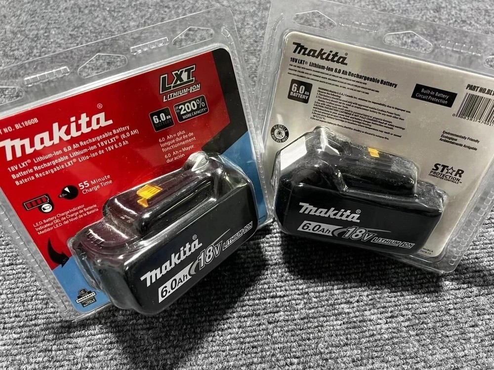 Makita BL1860B-2 18 V Pack of 2 LXT Lithium-Ion 6 Ah Battery-NEW-USA SHIP