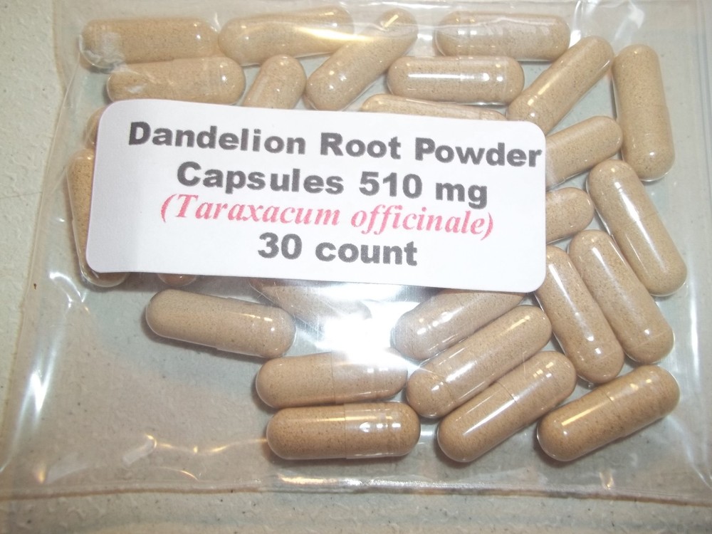 Dandelion Root Powder Capsules (Taraxacum officinale) 510 mg – 30 Count
