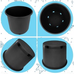 1 / 2 /3/5/7/10/15/20 Gallon Plastic Nursery Pots Garden Plant Flower Pot
