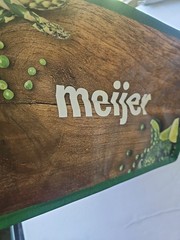 Meijer Reusable Tote Bag Grocery Shopping Vegetables Logo Multi Color 8x13x14″
