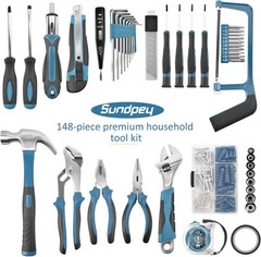 Home Tool Kit 148-Pcs – Household Basic Portable Hand Repair Tool Set with Case