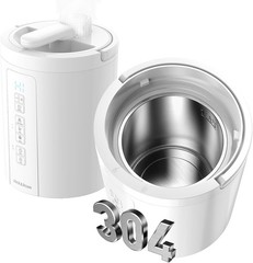 Jack & Rose Warm Mist Humidifier Any Room 3L/100oz Stainless Steel EH30UA
