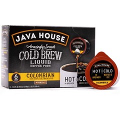 Java House Cold Brew Coffee Concentrate Single Serve 1.35 Fl Oz (Pack of 6)