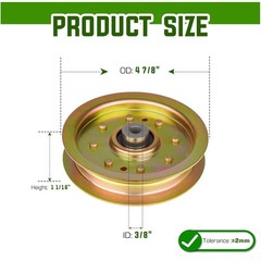 Quality Flat Idler Pulley for MTD Cub Cadet RZT 50 – Heavy Duty 1.6 Ounce Design