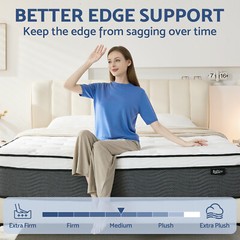 14 inch Memory Foam Mattress Queen Size Twin Full King Pocket Springs Mattress
