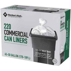 Member’s Mark 50 Gallon Commercial Trash Bags (220 ct.) Great Price
