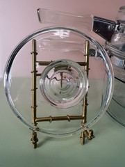 Great Vintage PYREX Double Boiler Clear Glass With Both Lids & Stainless Steel