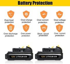 2PACK 3.0Ah 12V Max Lithium Battery for DEWALT DCB127-2 DCB120 DCB121 DCB123