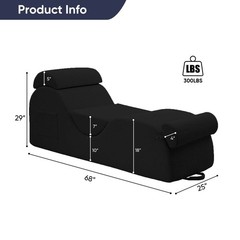 Zafly Yoga Chaise Lounge Indoor, Yoga Chaise, Ergonomic Reading Chair for Adults