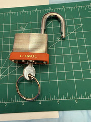 UHAUL MOVERS PADLOCK 50MM 1 KEY AS SHOWN