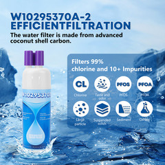 4 Pack Refrigerator water filter 10295370A WHR1RXD1 KAD1RXD1 P8RFWB2L, P8WB2L