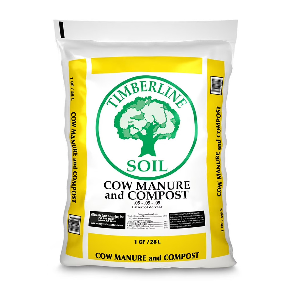 Cow Manure Compost 40 lb Organic Soil Amendment Garden Soil Booster Timberline