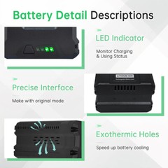For Greenworks Pro 60V Max 5.0Ah Lithium-ion Battery LB60A03 LB60A04 LB60A00 New