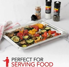 Large Broiler Pan Aluminum Disposable Pan – For Baking, BBQ & Grill Tray 10 PACK