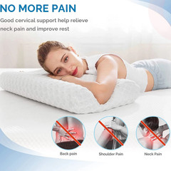 Orthopedic Contour Memory Foam Pillow Cervical Bed Pillow for Neck Pain Relief