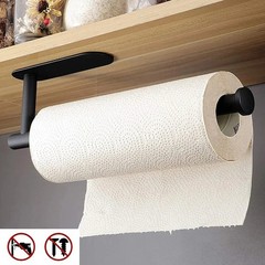 Holder Kitchen Roll Towel Paper Rack Under Cabinet Wall Toilet Self Adhesive