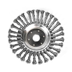8” Steel Wire Wheel Brush Cutter Weed Eater Trimmer Head with Adapter Kit