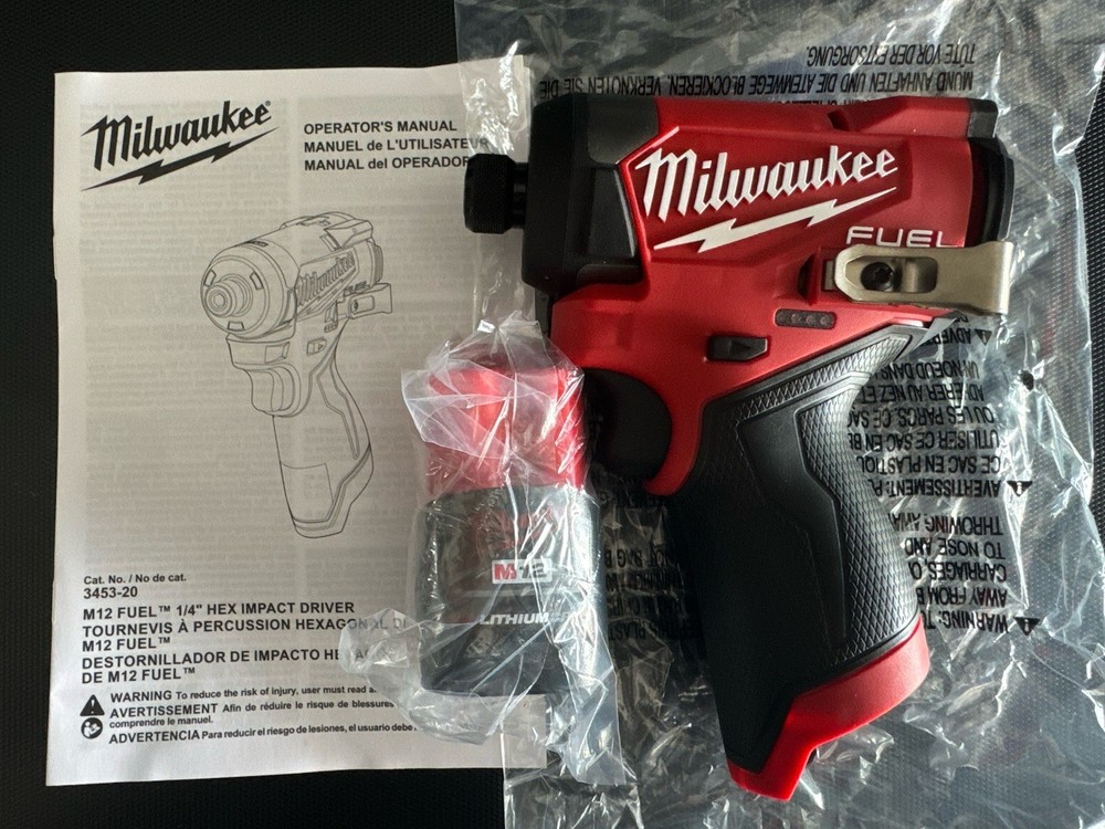 Milwaukee M12 3453-20 FUEL 1/4″ Hex Impact Driver GEN 3 12V With 2.0 Battery