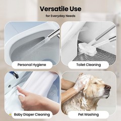 Stainless Steel Brushed Nickel Bidet Sprayer with Shattaf Adapter and Hose