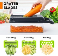 Vegetable Chopper: 16 in 1 Food Chopper – Onion Vegetable Slicer Cutter Dicer…