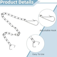 6 Pcs Toilet Handle Chain Stainless Steel,9.8 In Toilet Flapper