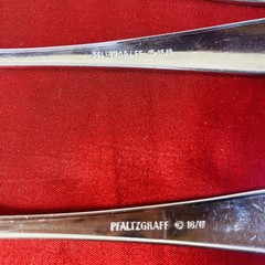 Pfaltzgraff Stainless 18/8 SONYA Oval Tea Spoons Glossy Flatware 6.75in