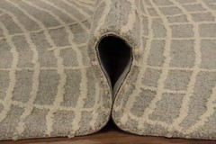 Modern Spiral Design Rug 5×7 Hand-Tufted Wool in Soft Grey Tones for Any Room