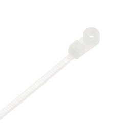 40 x Mount Head Cable Zip Ties 4 Inch Screw Hole Nylon Wire Strap White