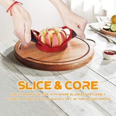 12-Blade Apple Slicer Stainless Steel Ultra-Sharp Apple Corer New