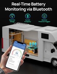 ECO-WORTHY 12V 280Ah 3584Wh Bluetooth Metal Case LiFePO4 Lithium Battery For RV